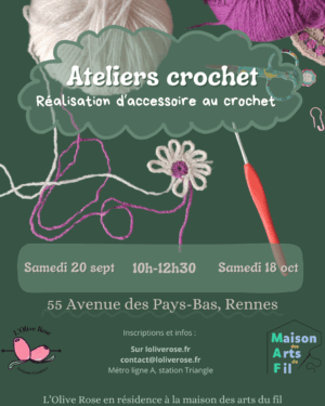 Cours de crochet - réalisation d'un accessoire