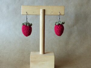 Boucles d'oreilles Fraise