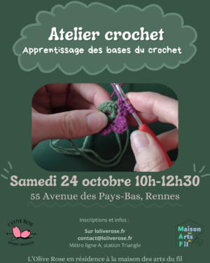 Cours de crochet 24 octobre - Apprentissage des bases