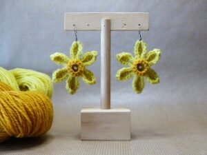 Boucles d'oreilles jonquille jaune