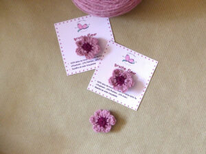 Broches fleurs rose